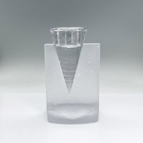 Kosta Boda Glass Candleholder, Ice Age