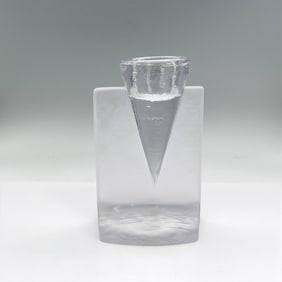 Kosta Boda Glass Candleholder, Ice Age