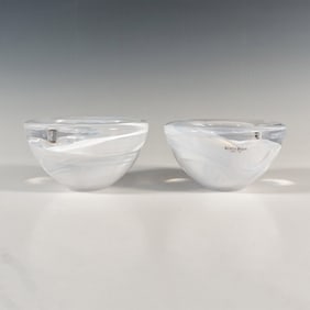 Pair of Kosta Boda by Anna Ehrner Candle Holders, Atoll