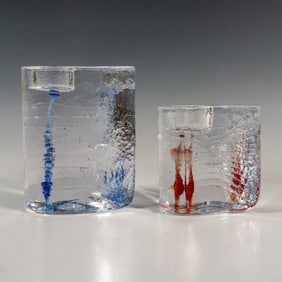 Pair Kosta Boda by Kjell Engman Candle Holders, Sweetheart