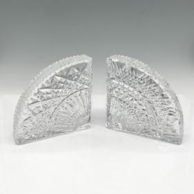 2pc Waterford Crystal Quadrant Bookends