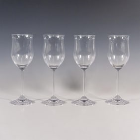 4pc Marquis by Waterford Crystal White Wine Glasses, Vintage
