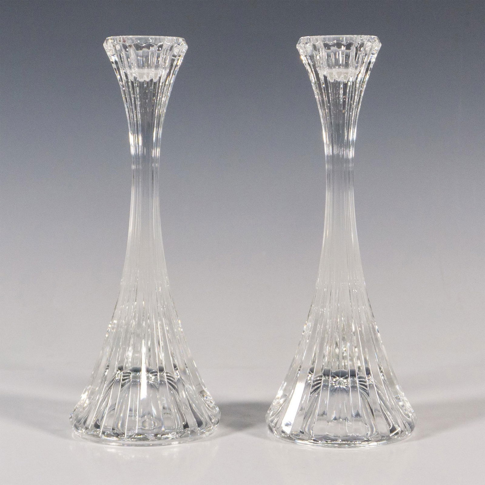 Pair of Mikasa Crystal Single Light Candlesticks, Park Lane (1 of 3)
