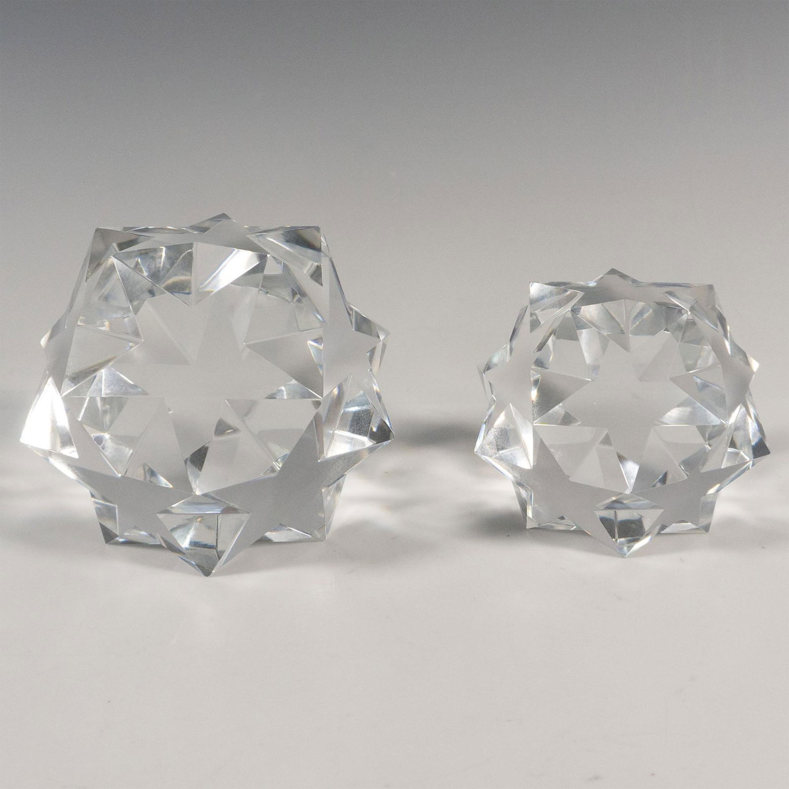 Pair of Star Dodecahedron Paperweights (1 of 3)