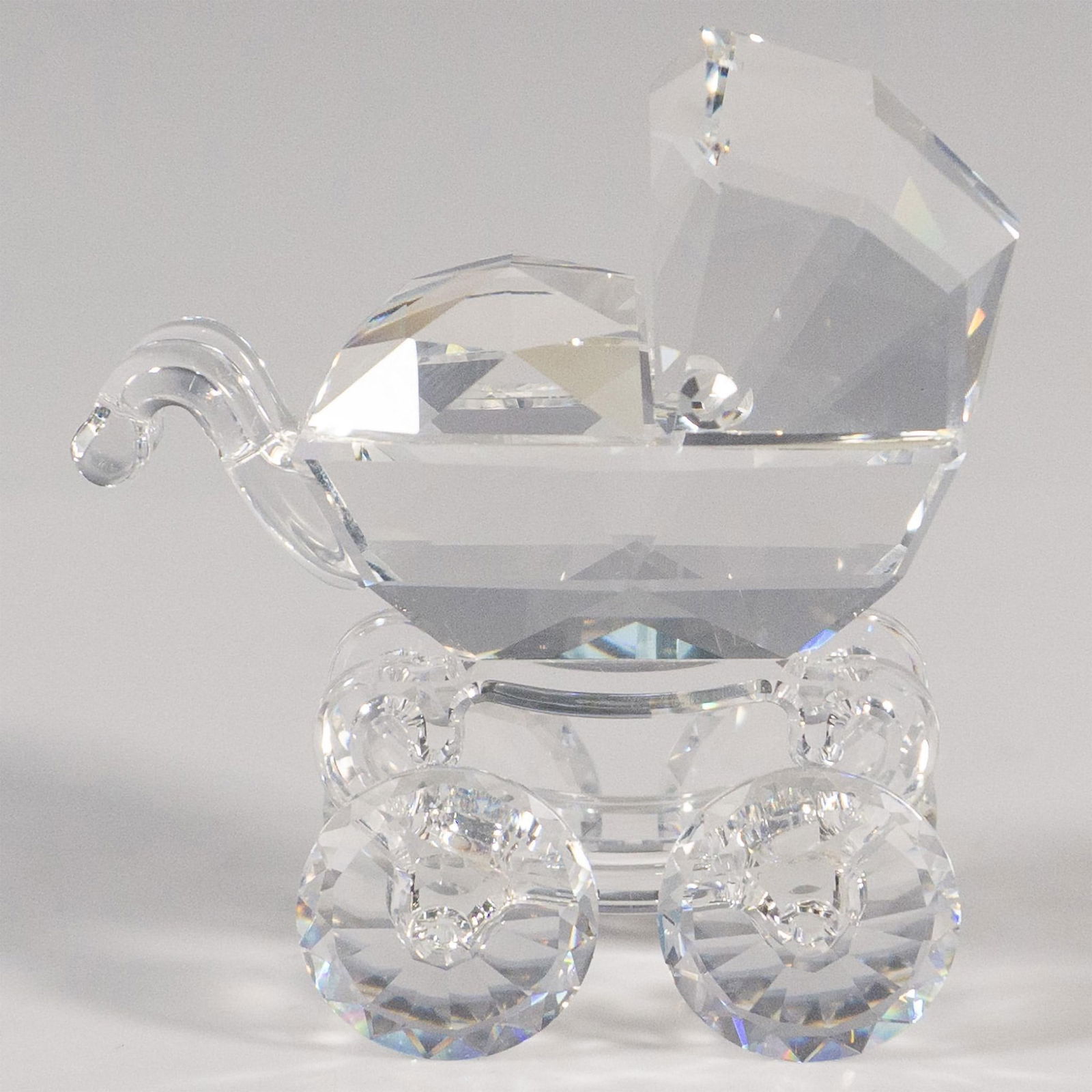 Swarovski Silver Crystal Figurine, Baby Carriage (1 of 6)