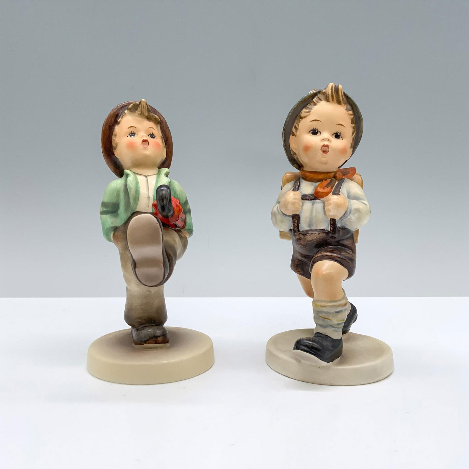 2pc Goebel Hummel Figurines, Happy Traveler & School Boy (1 of 3)