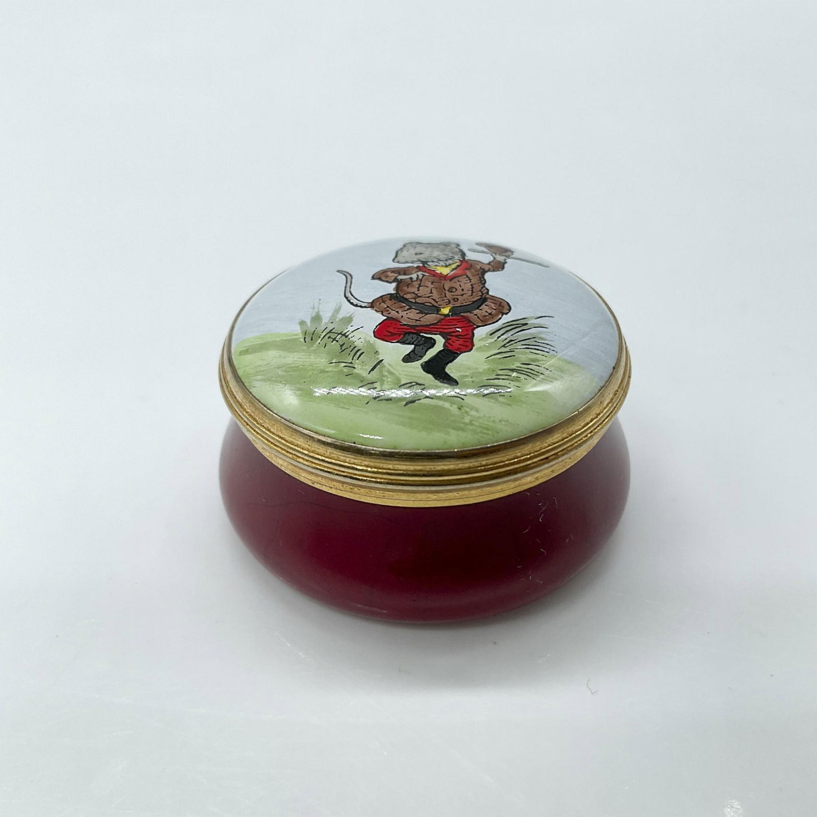 Crummels Enamel Treasure Box, Dancing Mouse (1 of 3)