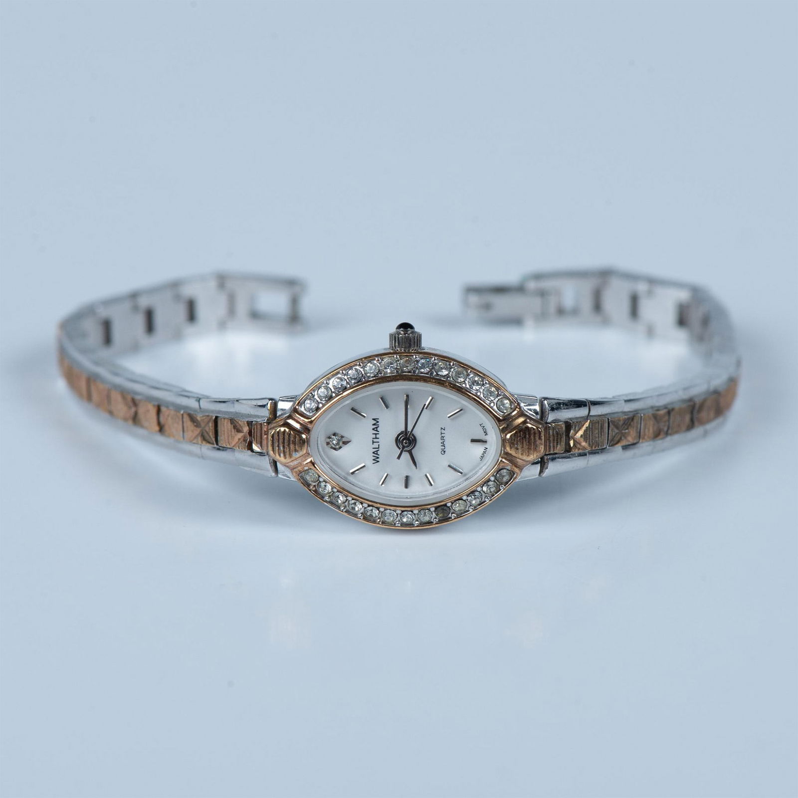 Waltham Two-Tone Crystal Ladies Quartz Analog Watch (1 of 7)
