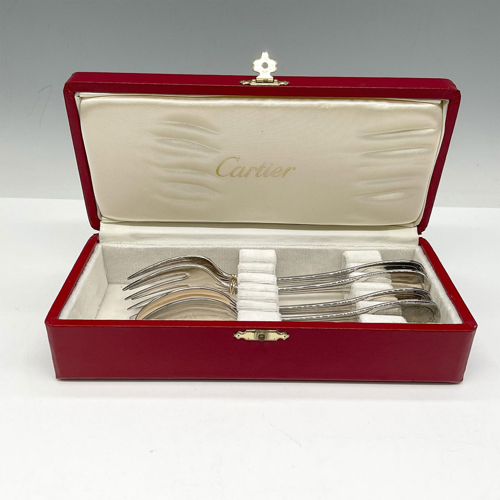 Cartier Sterling Silver Spoon and Fork Set, 4 pieces (1 of 3)