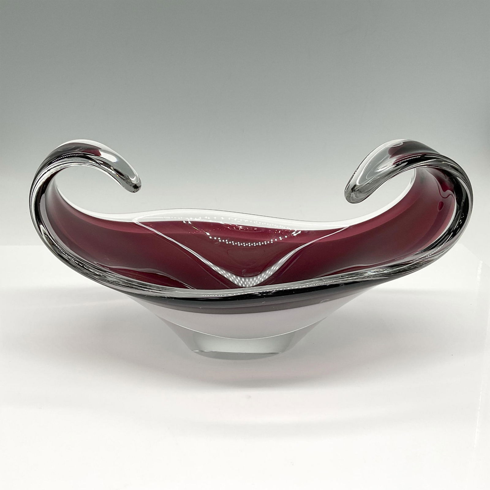 Flygsors Mid-Century Modern Coquille Glass Bowl (1 of 3)