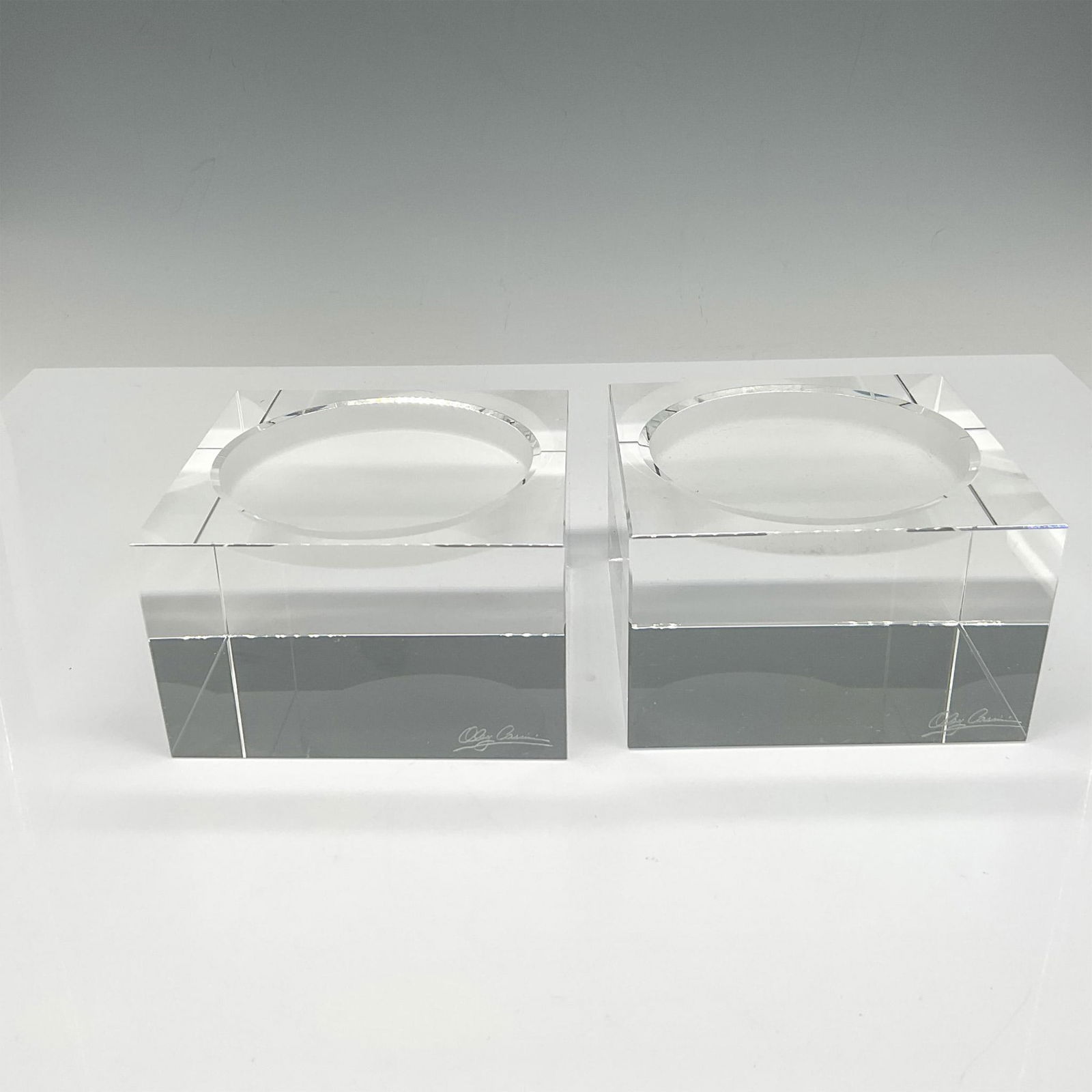 Pair of Oleg Cassini Crystal Candle Holders (1 of 3)