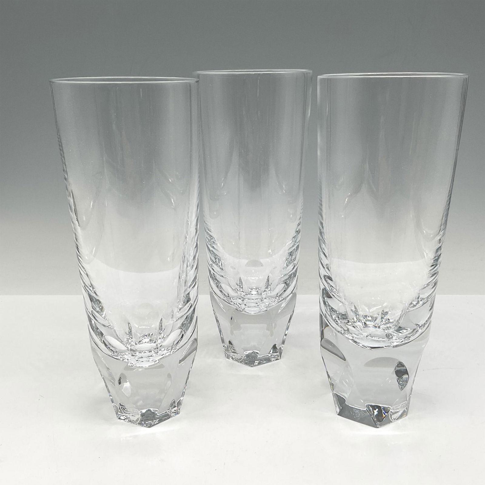 3pc Orrefors Crystal Highball Glass, Carat (1 of 4)