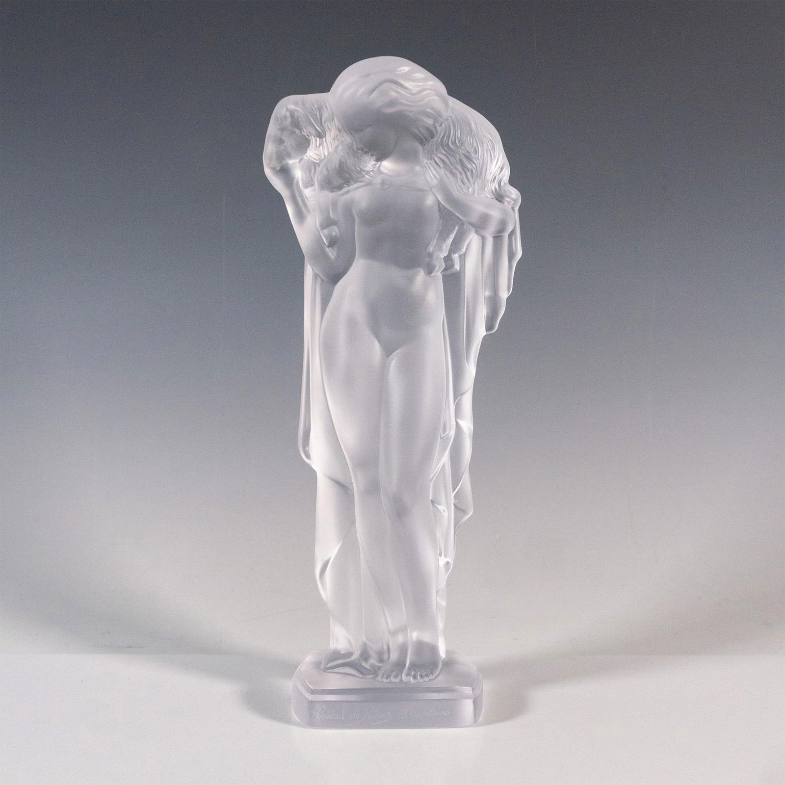 Sevres Crystal Statuette, Woman With Lamb (1 of 3)