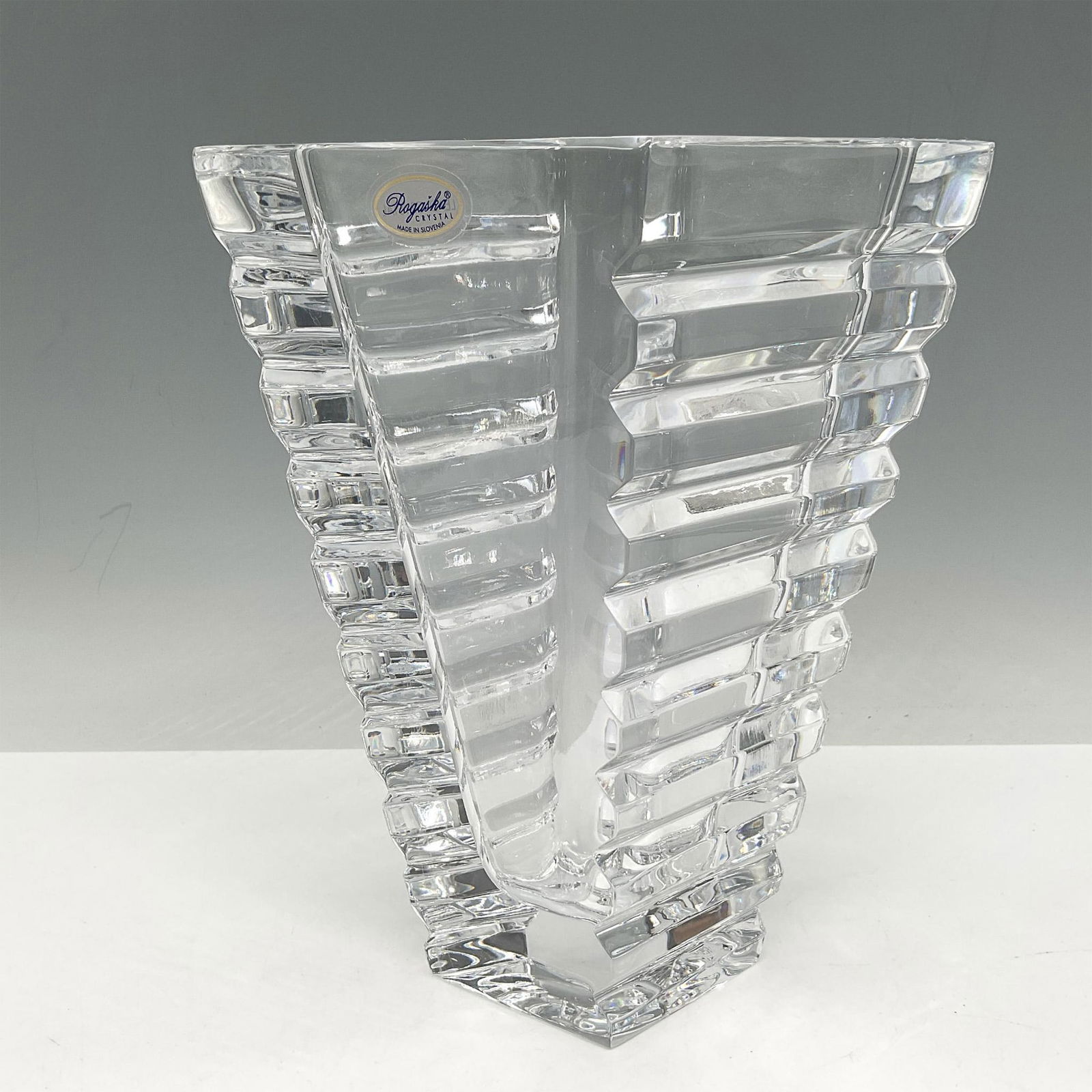 Rogaska Crystal Vase 8", Horizon (1 of 4)