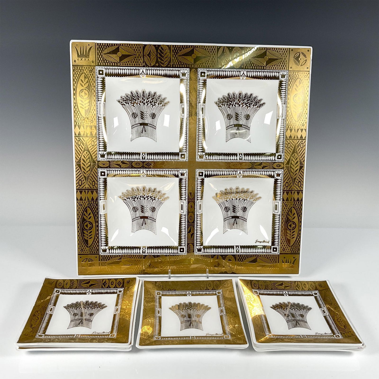 11pc Georges Briard Glass Tableware, Harvest (1 of 2)