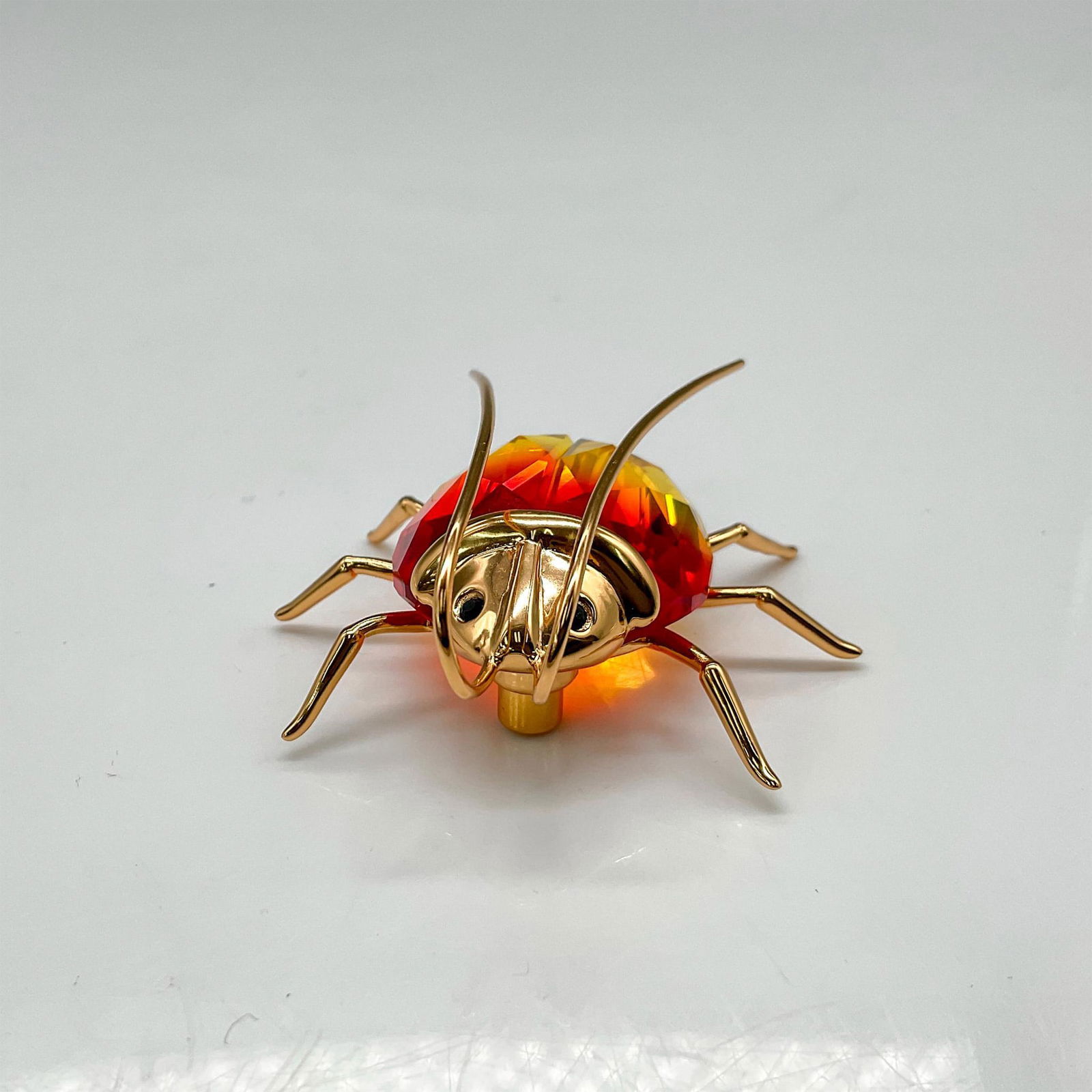 Daniel Swarovski Crystal Medium Brooch, Fire Opal Beetle (1 of 4)