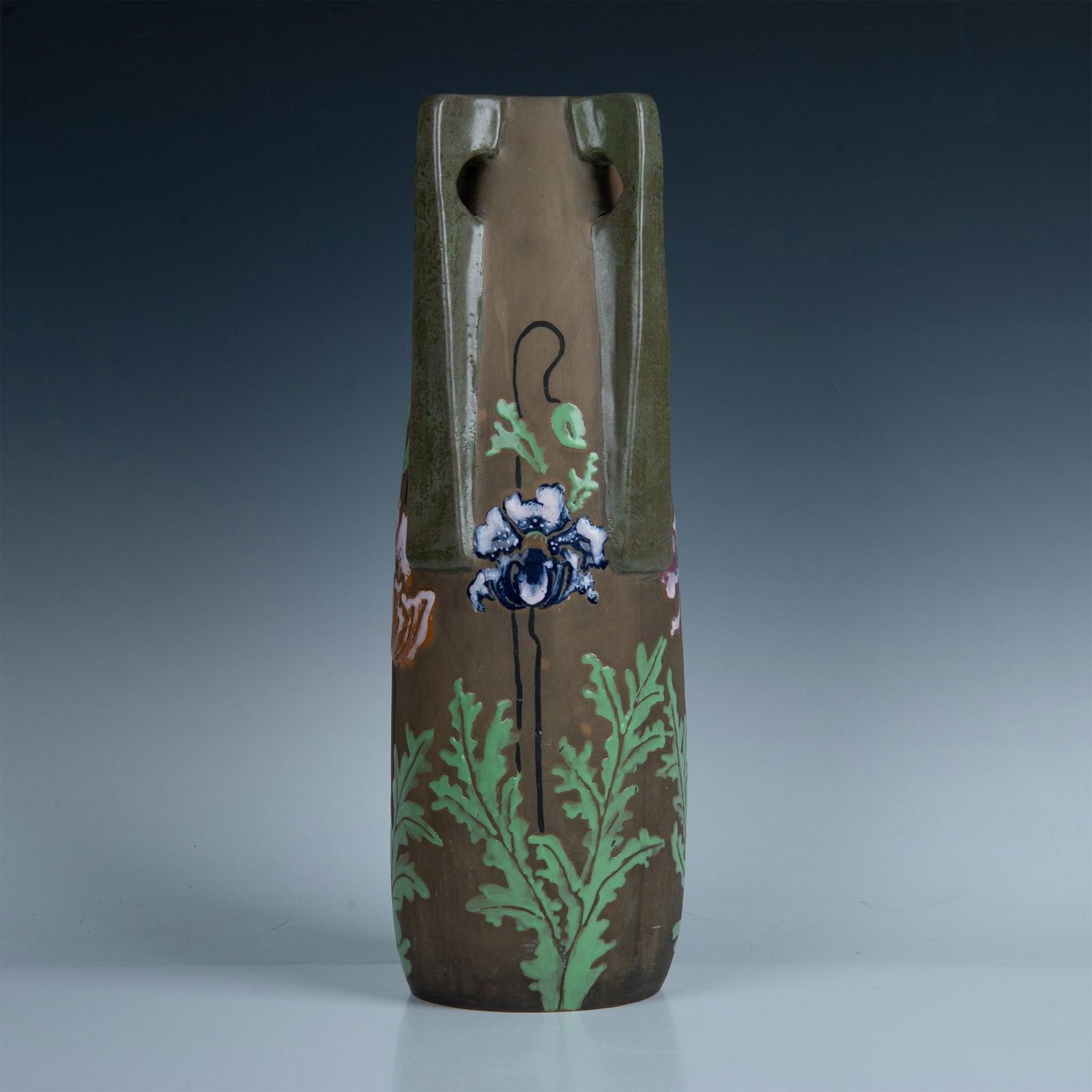 Amphora Four Handle Pottery Vase, Carnations (1 of 5)