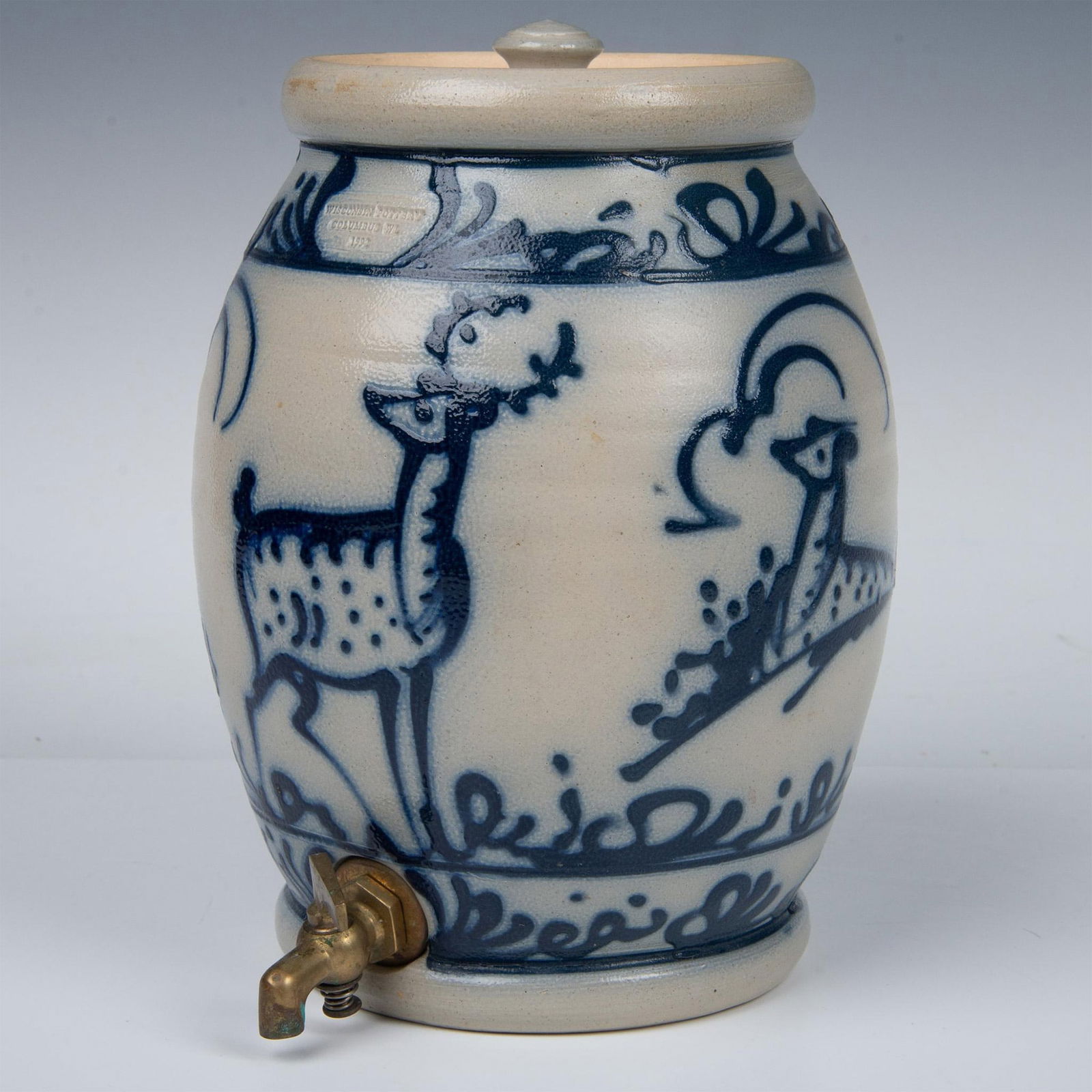 Wisconsin Stoneware Pottery Decorated Water Cooler (1 of 6)