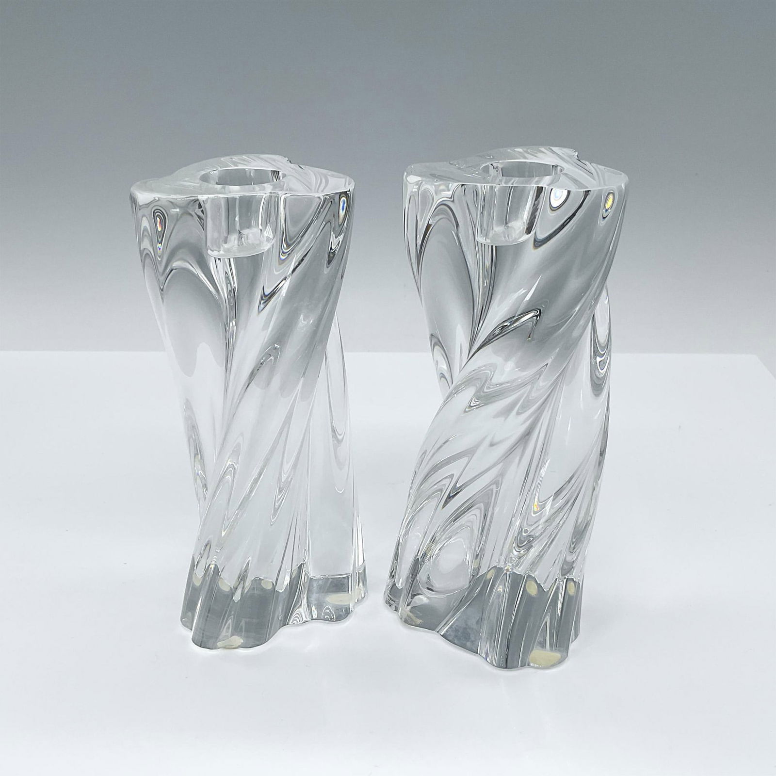 Pair of Baccarat Crystal Candle Holders, Odilon Pattern (1 of 3)