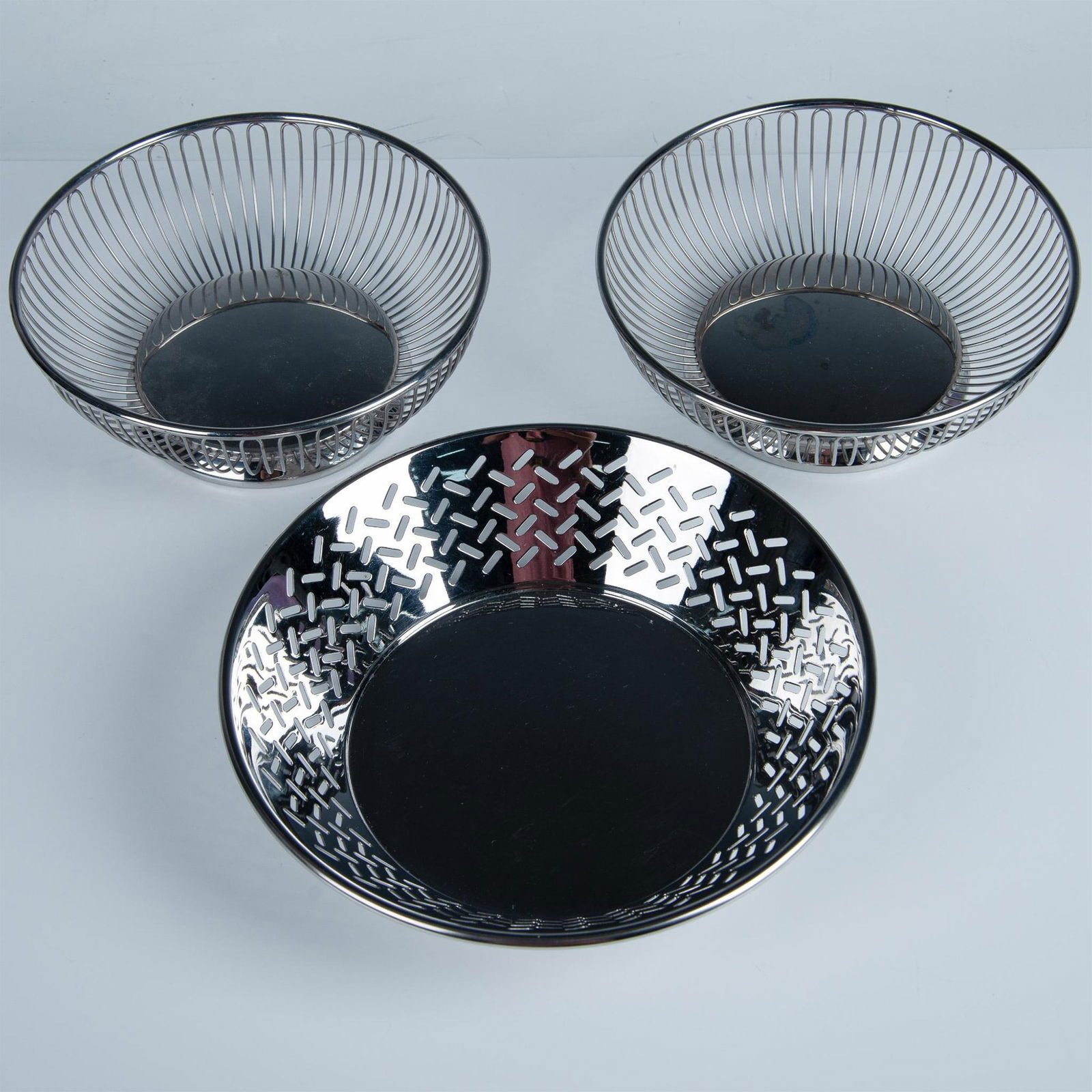 3pc Alessi Metal Bread Bowls (1 of 7)