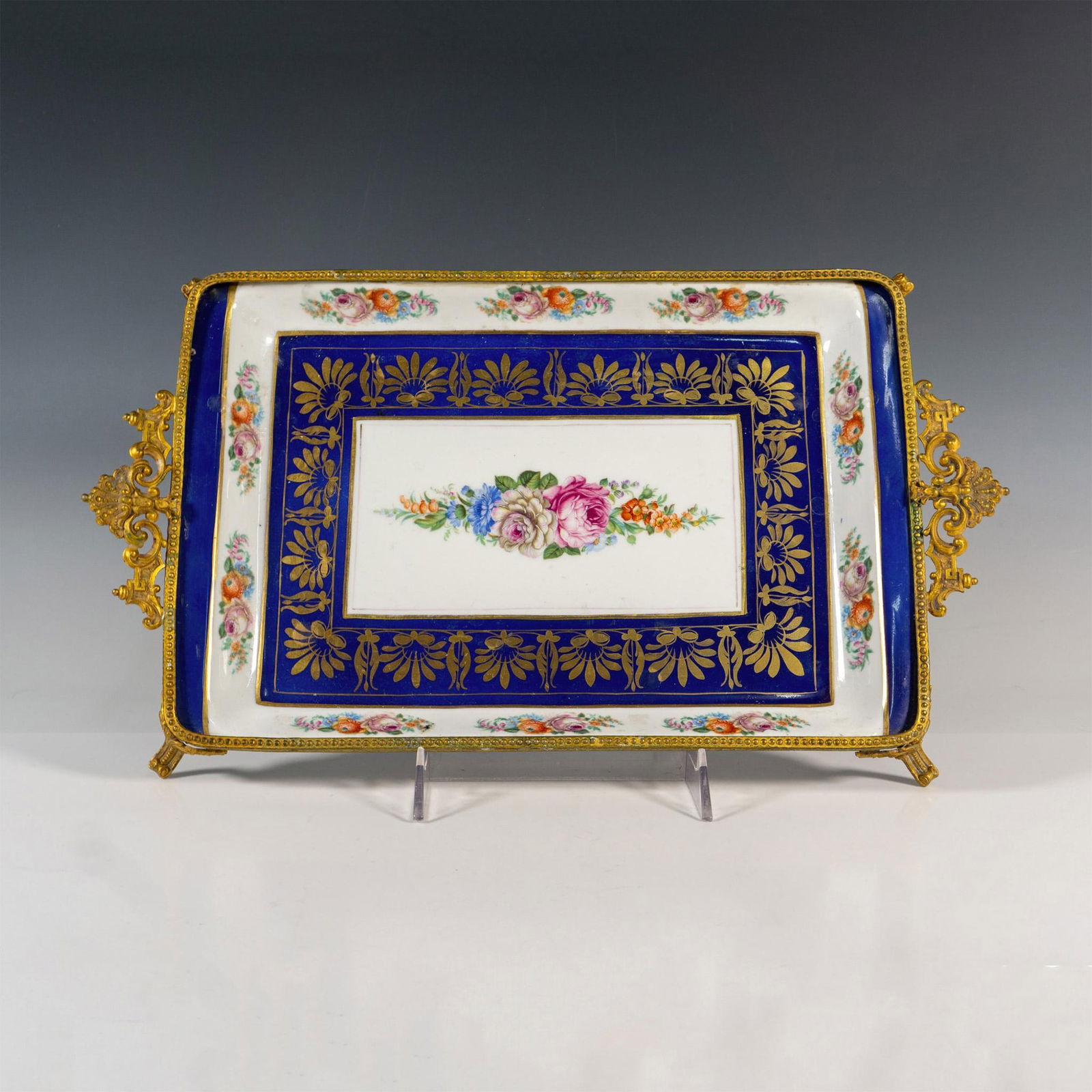 Decor Ancien Limoges Tray, French Bronze Fittings 3355 (1 of 4)