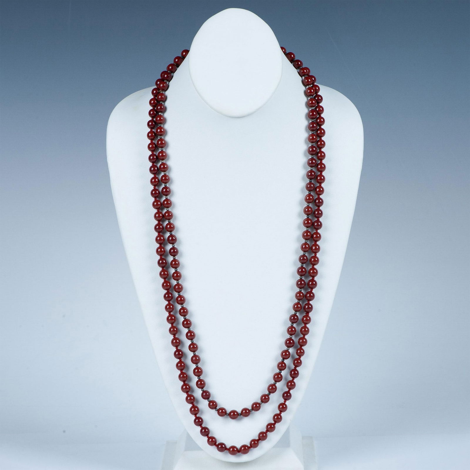 2pc Pretty Red Jasper Beaded Necklaces (1 of 4)