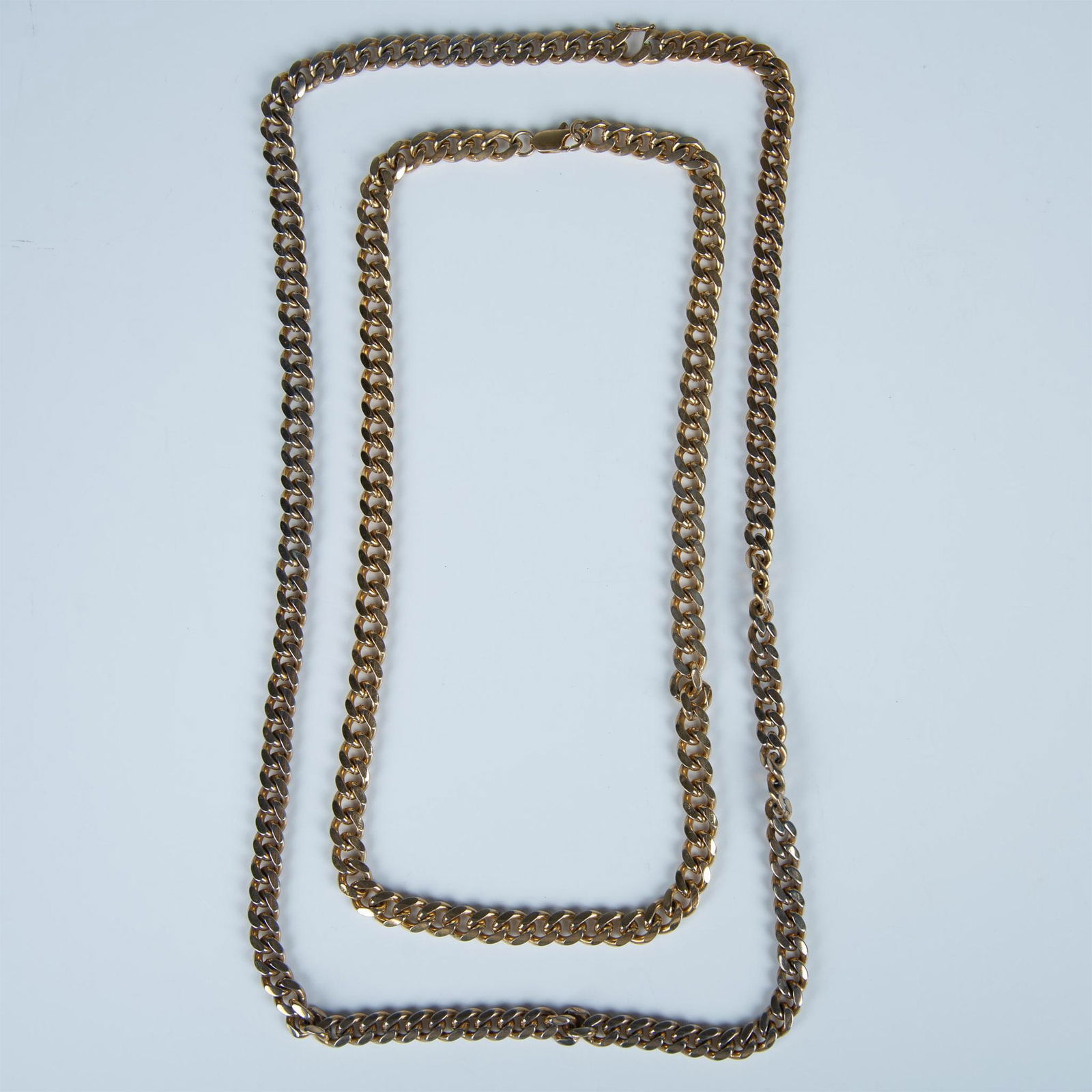2pc Heavy Gold Metal Necklace Chains (1 of 4)