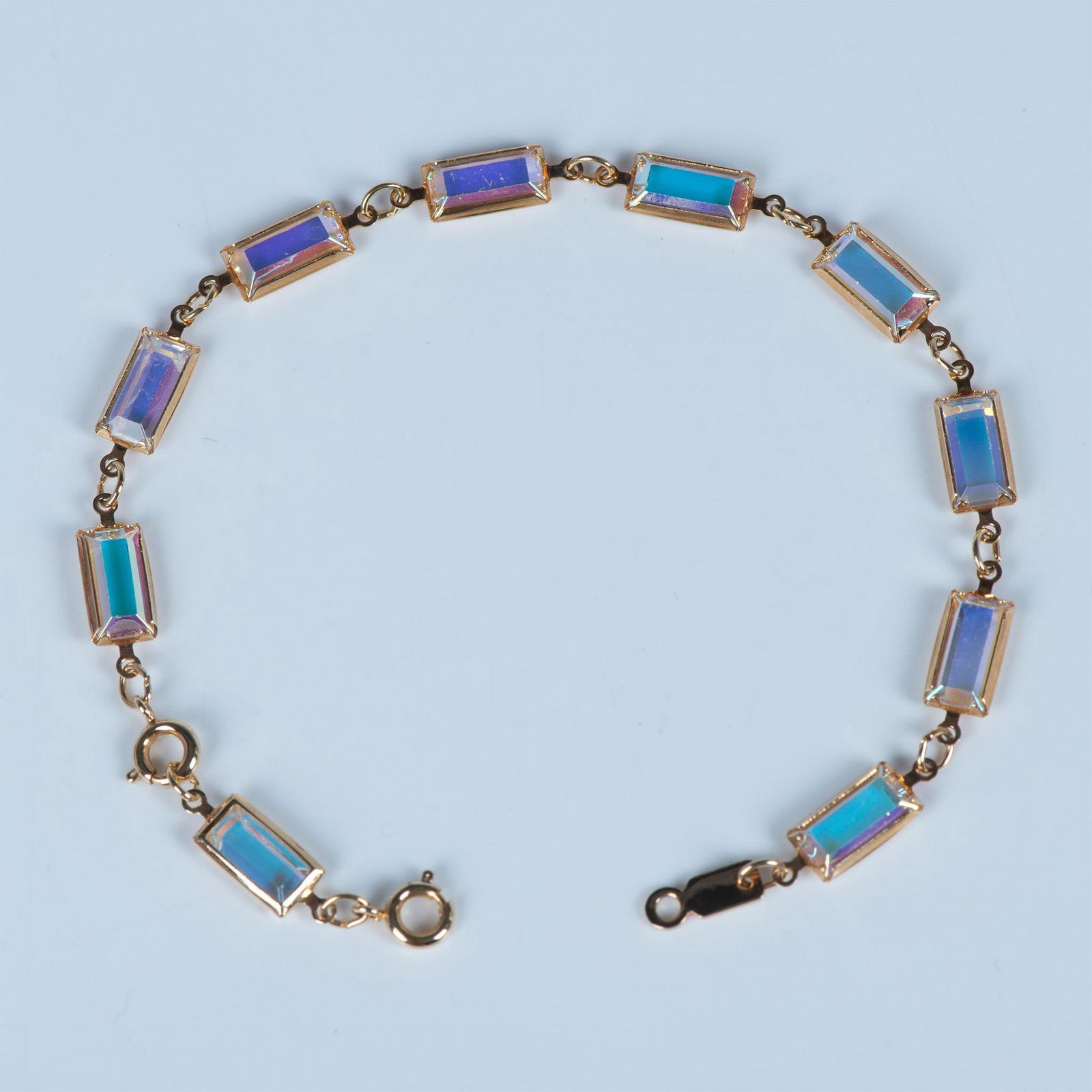 Elegant Swarovski Iridescent Crystal Gold-Plated Bracelet (1 of 3)