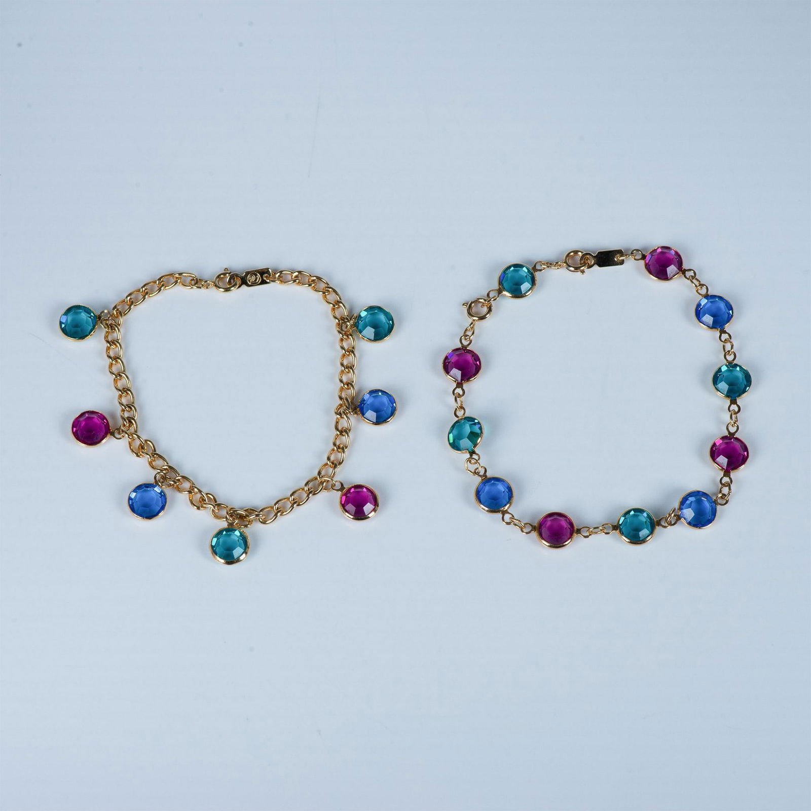 2pc Swarovski Gold-Plated Multicolor Crystal Bracelets (1 of 5)