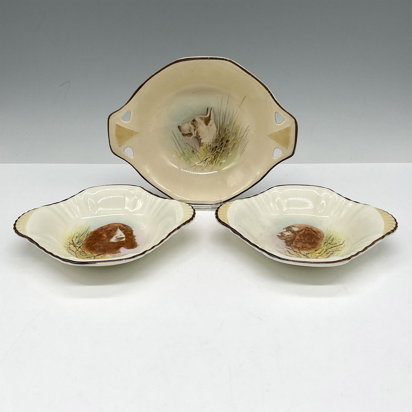 3pc Royal Doulton Porcelain Series Ware Dog's Head Dishes (1 of 3)