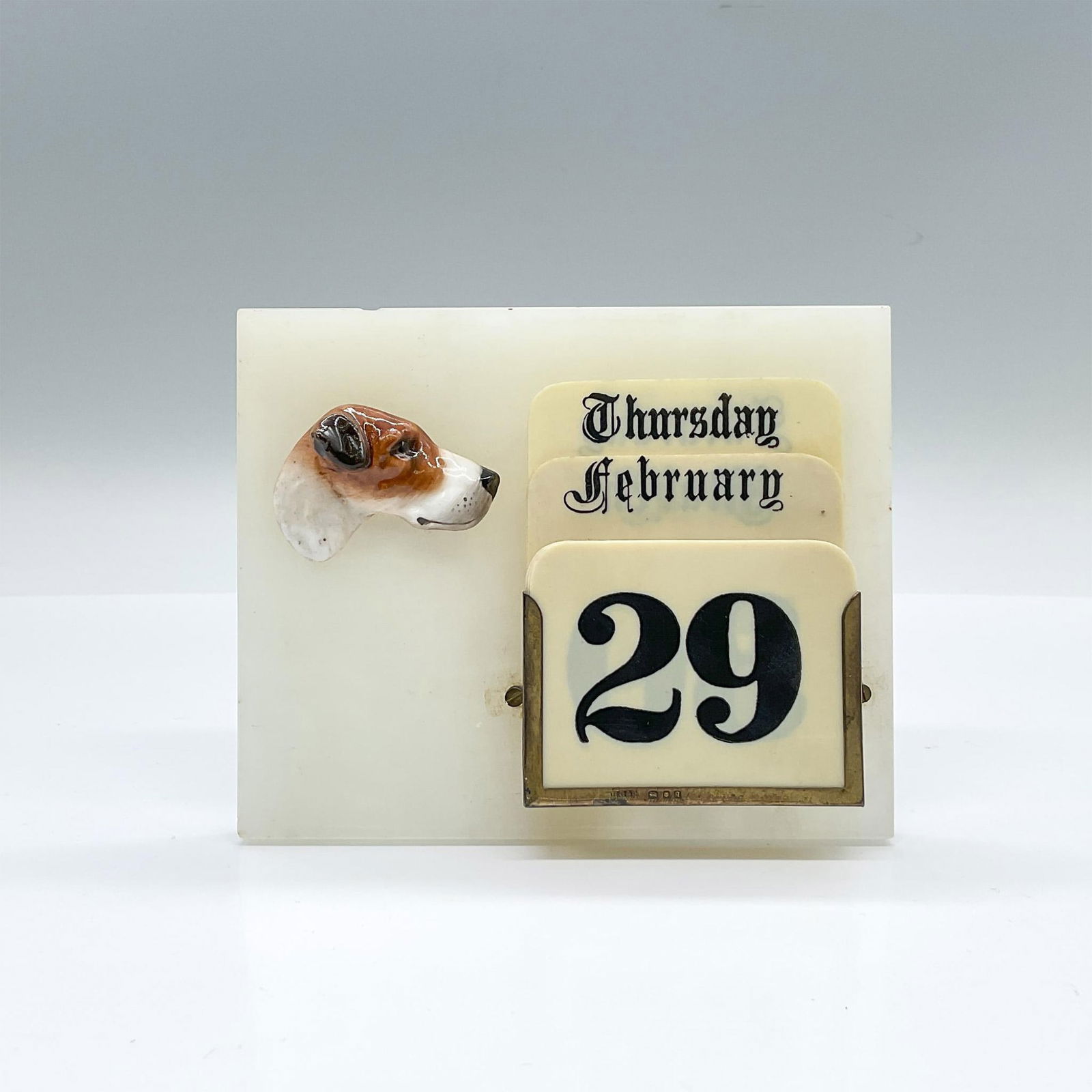 Royal Doulton Dogs Head Desk Calendar, Foxhound (1 of 3)