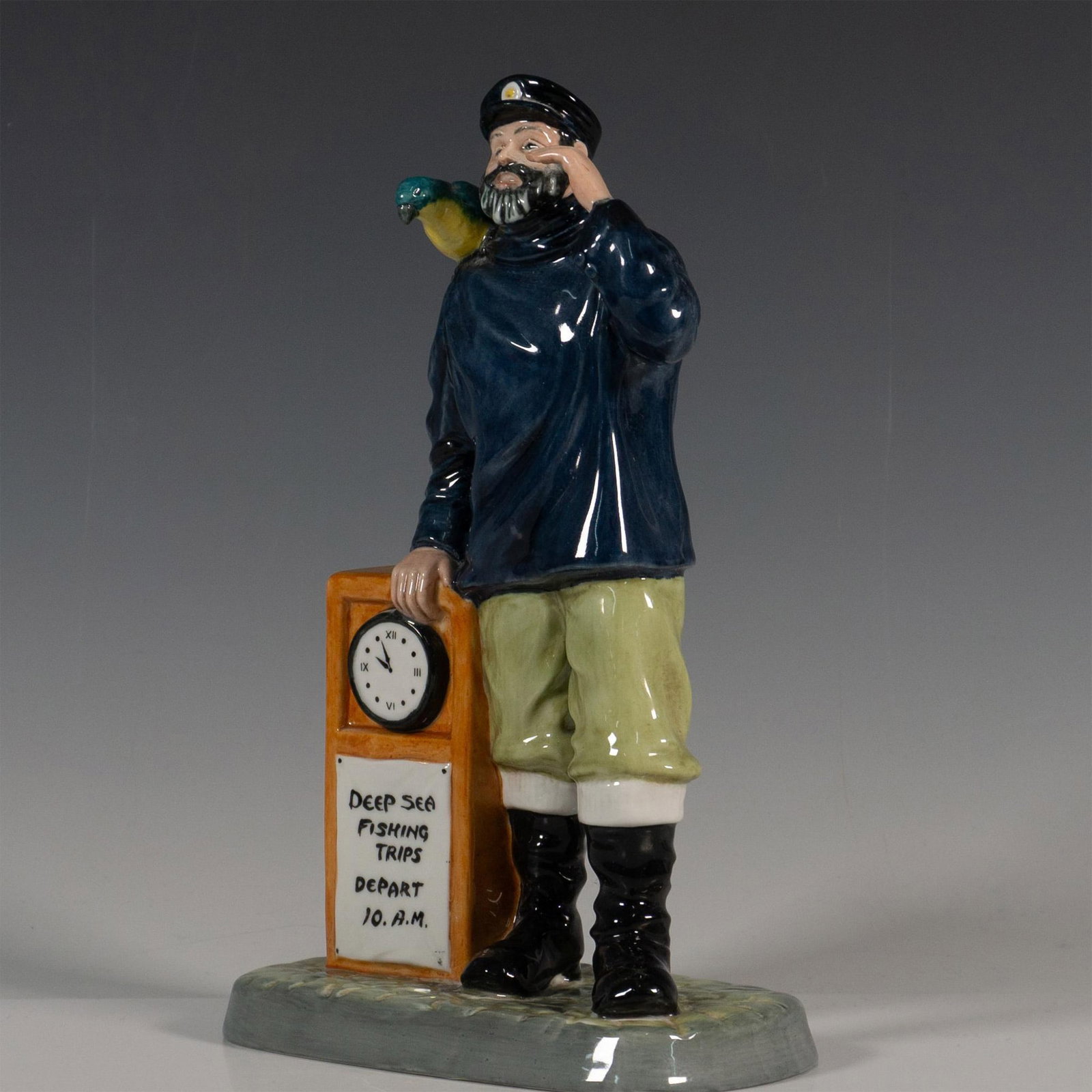 All Aboard HN2940 - Royal Doulton Figurine: Artist: Robert Tabbenor Issued: 1982 - 1986 Dimensions: 9.25"H Manufacturer: Royal Doulton Country of Origin: England