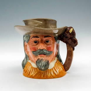 Buffalo Bill D6735 - Odd Size - Royal Doulton Character Jug: Light brown hat and buckskin jacket. William Frederick Cody (1846 - 1917) was a scout, plainsman, soldier in the Civil War, hotelier, rancher and showman. His expert marksmanship as a buffalo hunter e