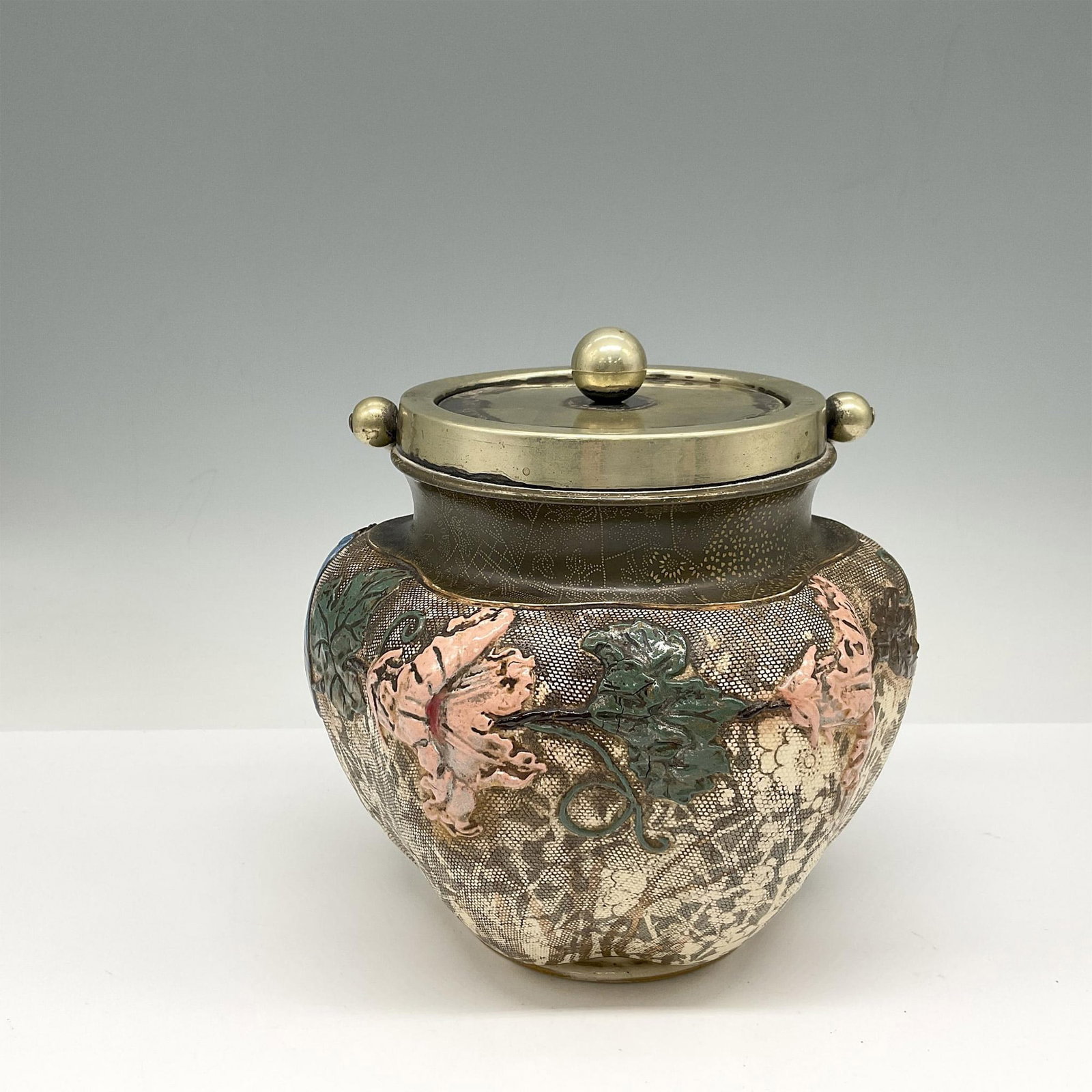 Doulton Burslem Porcelain Biscuit Jar, Florals (1 of 4)