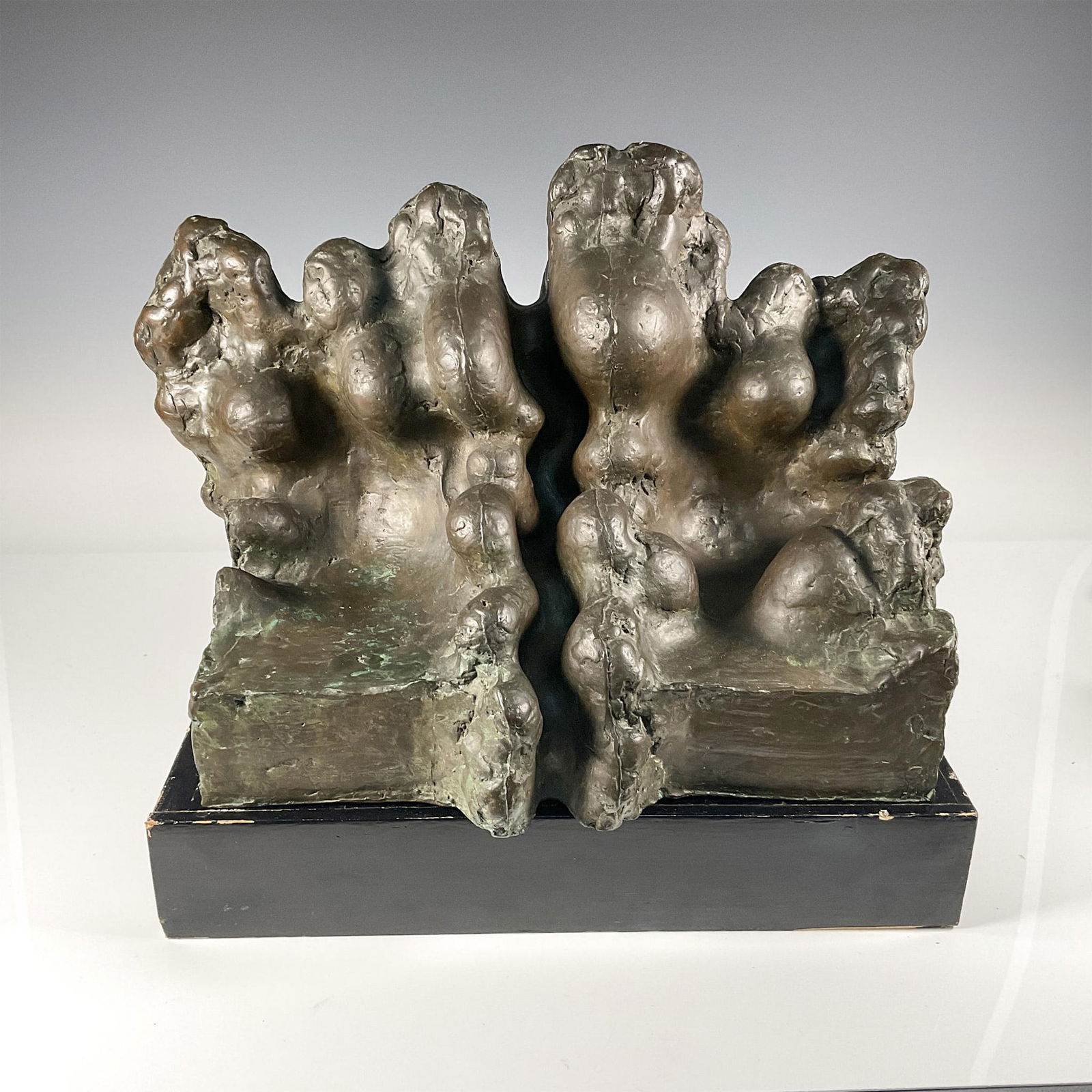 Abstract Cast Metal Sculpture, Signed (1 of 6)