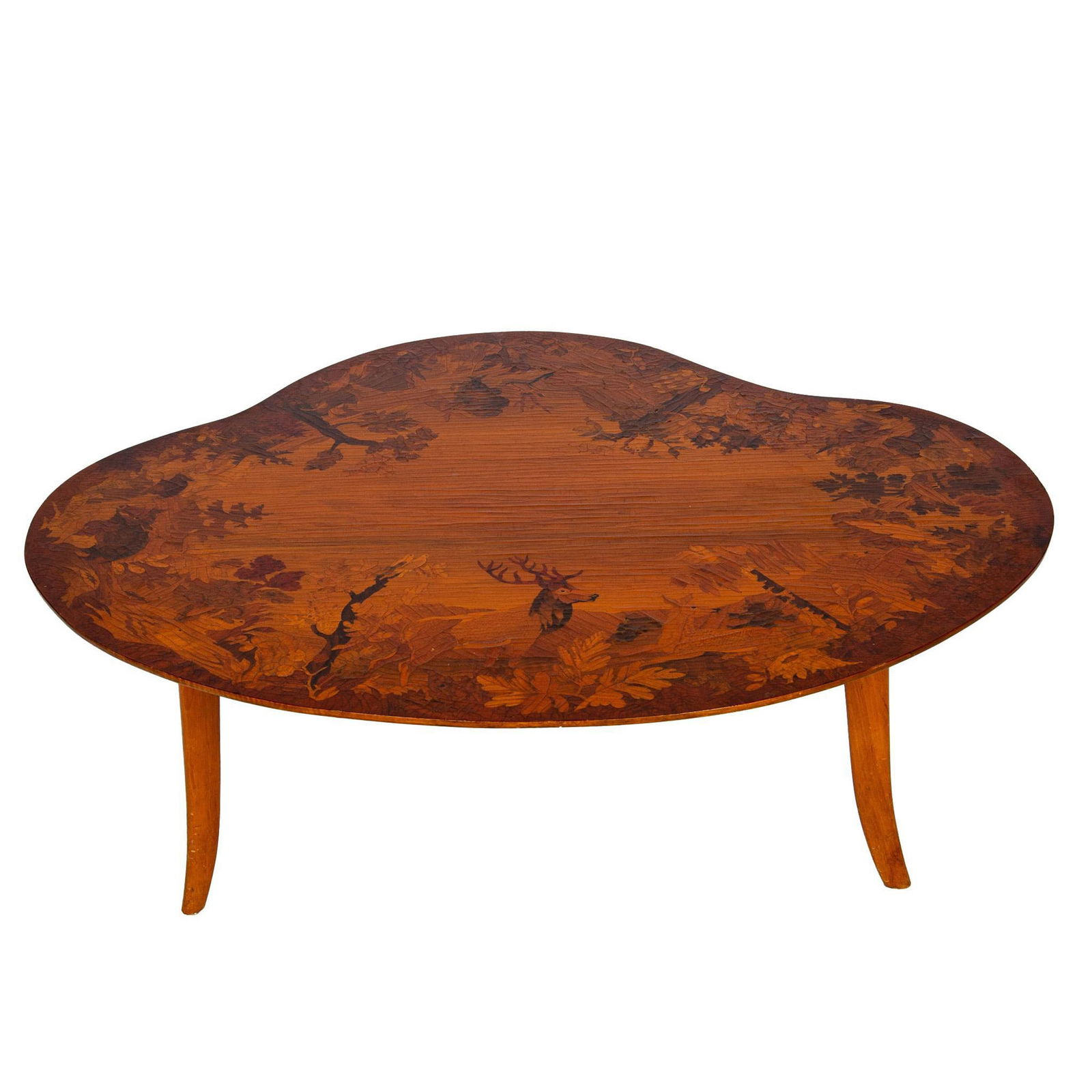 Buchschmid & Gretaux Inlaid Marquetry Coffee Table, Animals (1 of 6)