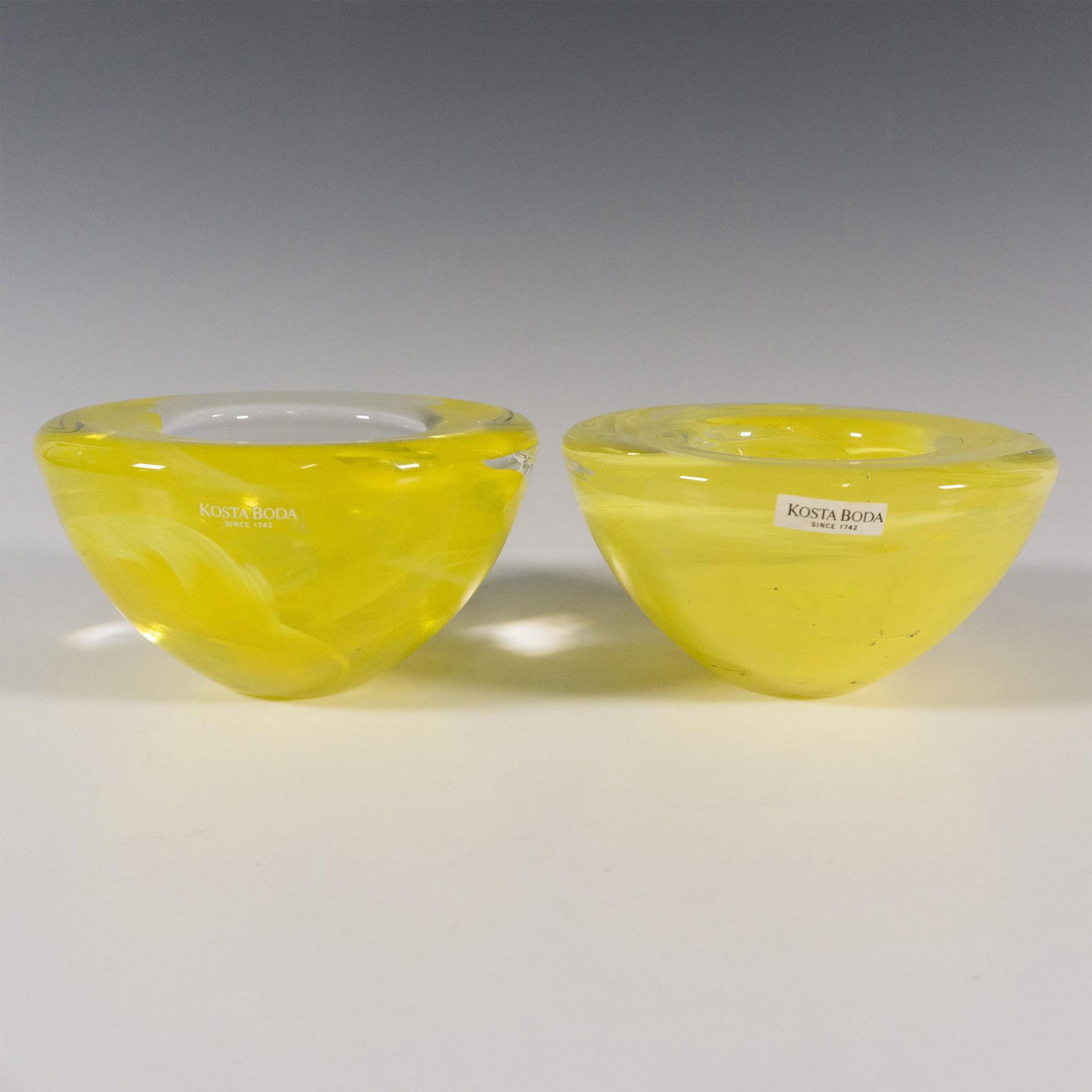 Pair of Kosta Boda by Anna Ehrner Candle Holders, Atoll (1 of 4)