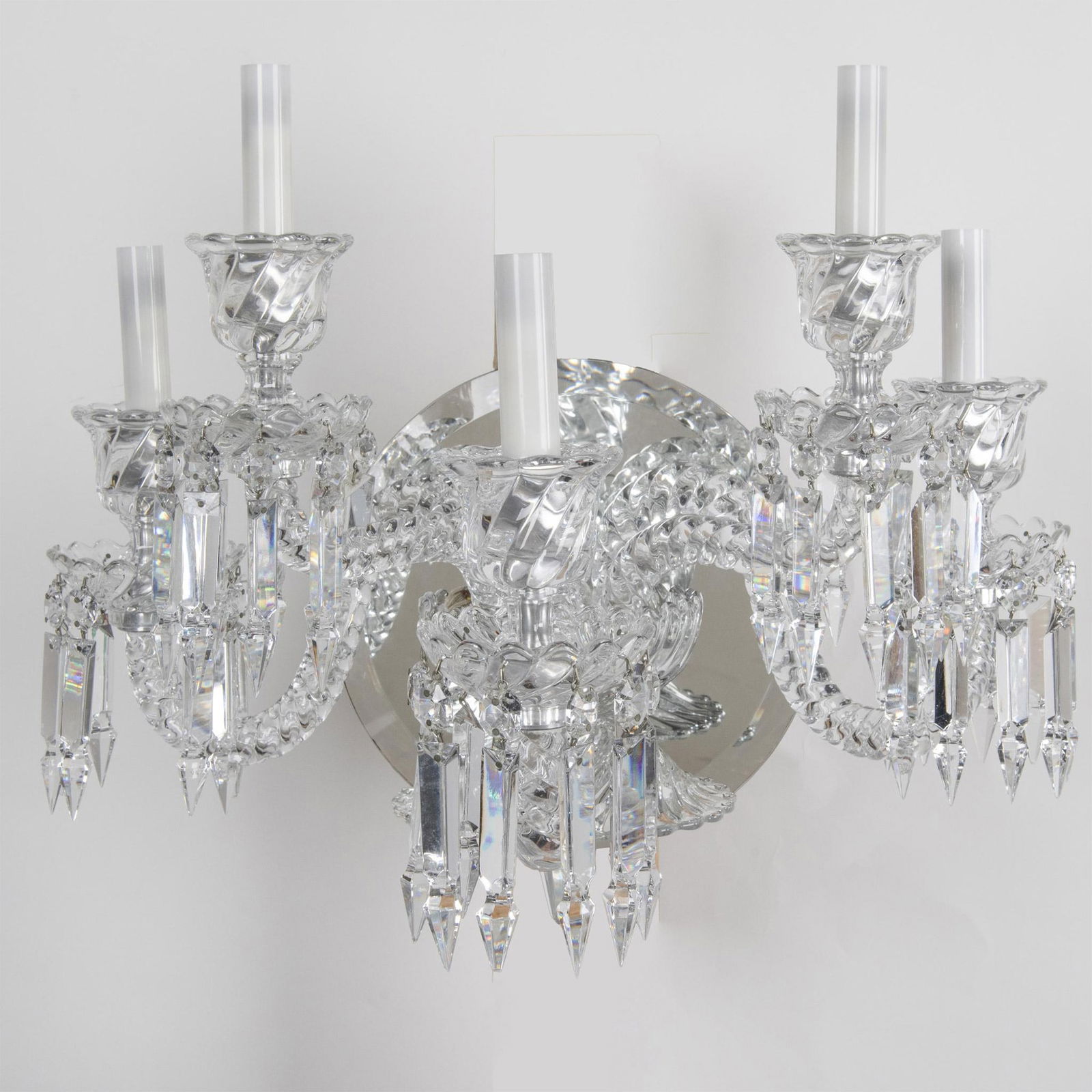 Baccarat Crystal Bambous 5 Arm Wall Sconce (1 of 9)