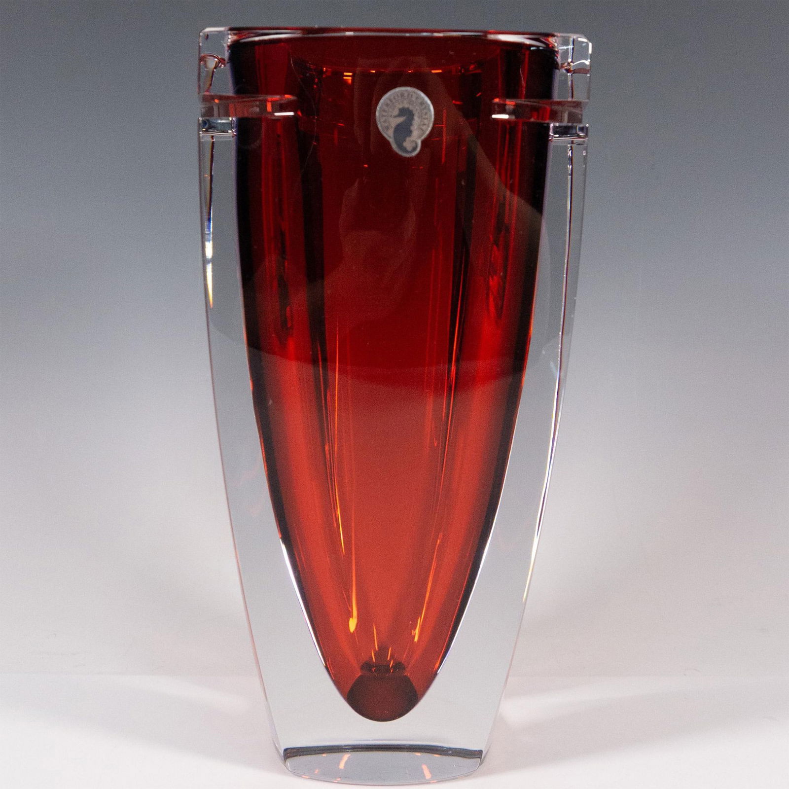Waterford Crystal Flower Vase, Metra Red (1 of 3)