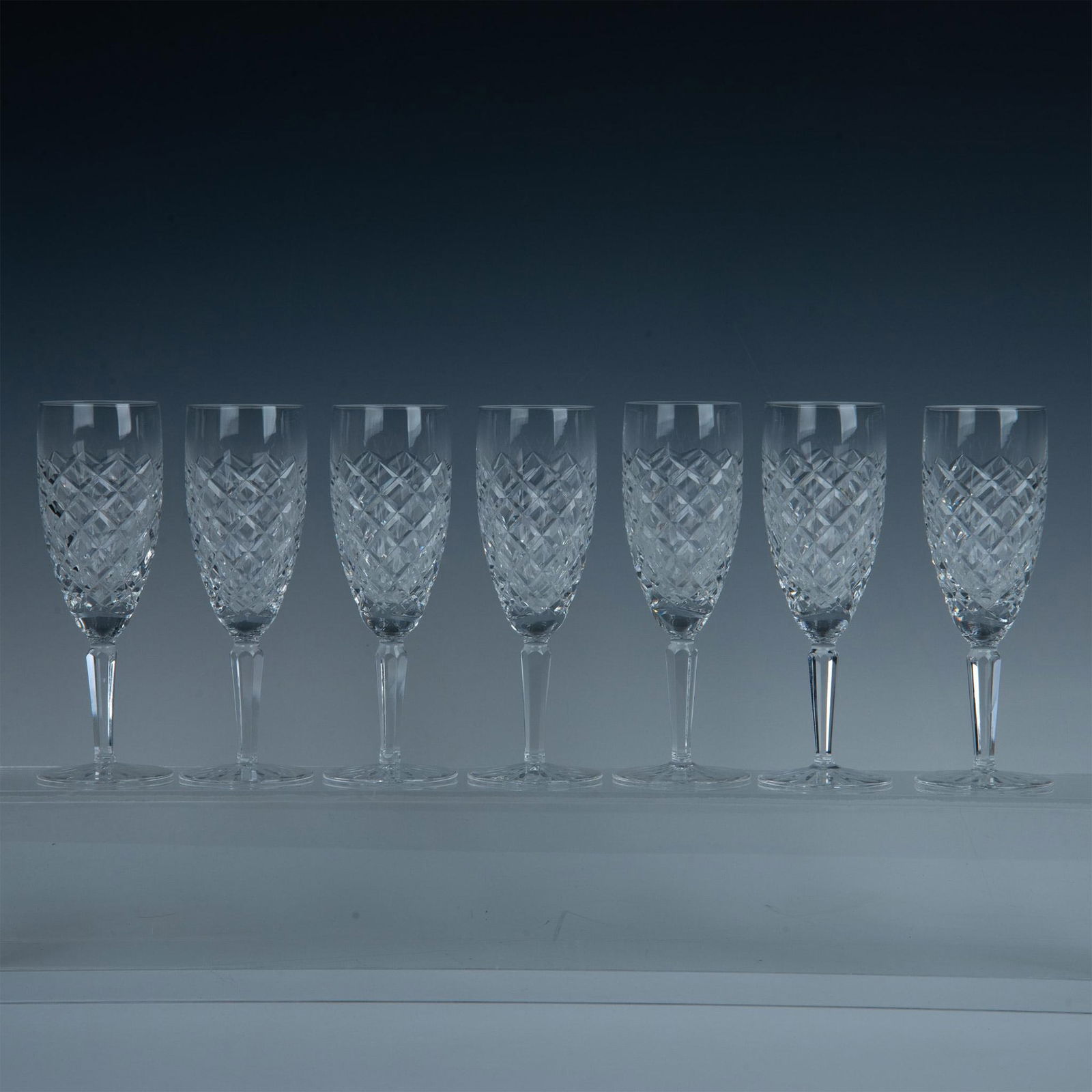 7pc Waterford Crystal Champagne Flutes, Comeragh (1 of 7)