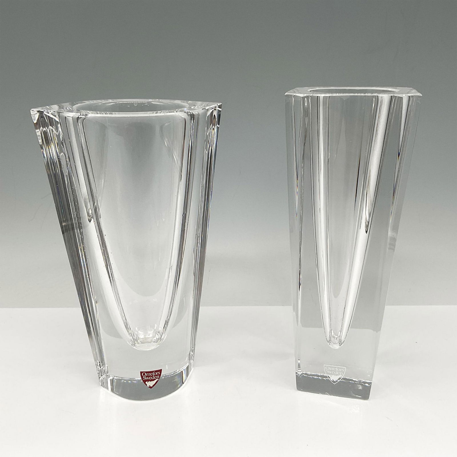 2pc Orrefors Crystal Vases (1 of 4)
