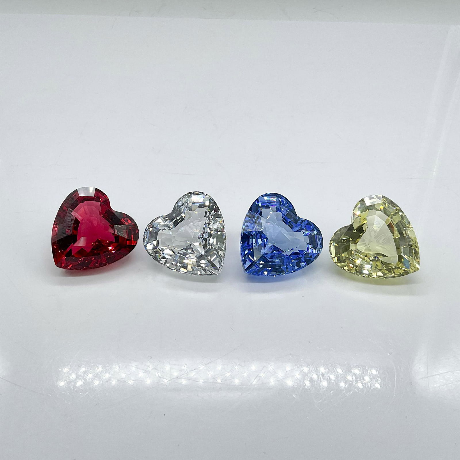 4pc Swarovski Crystal Heart Paperweights (1 of 3)