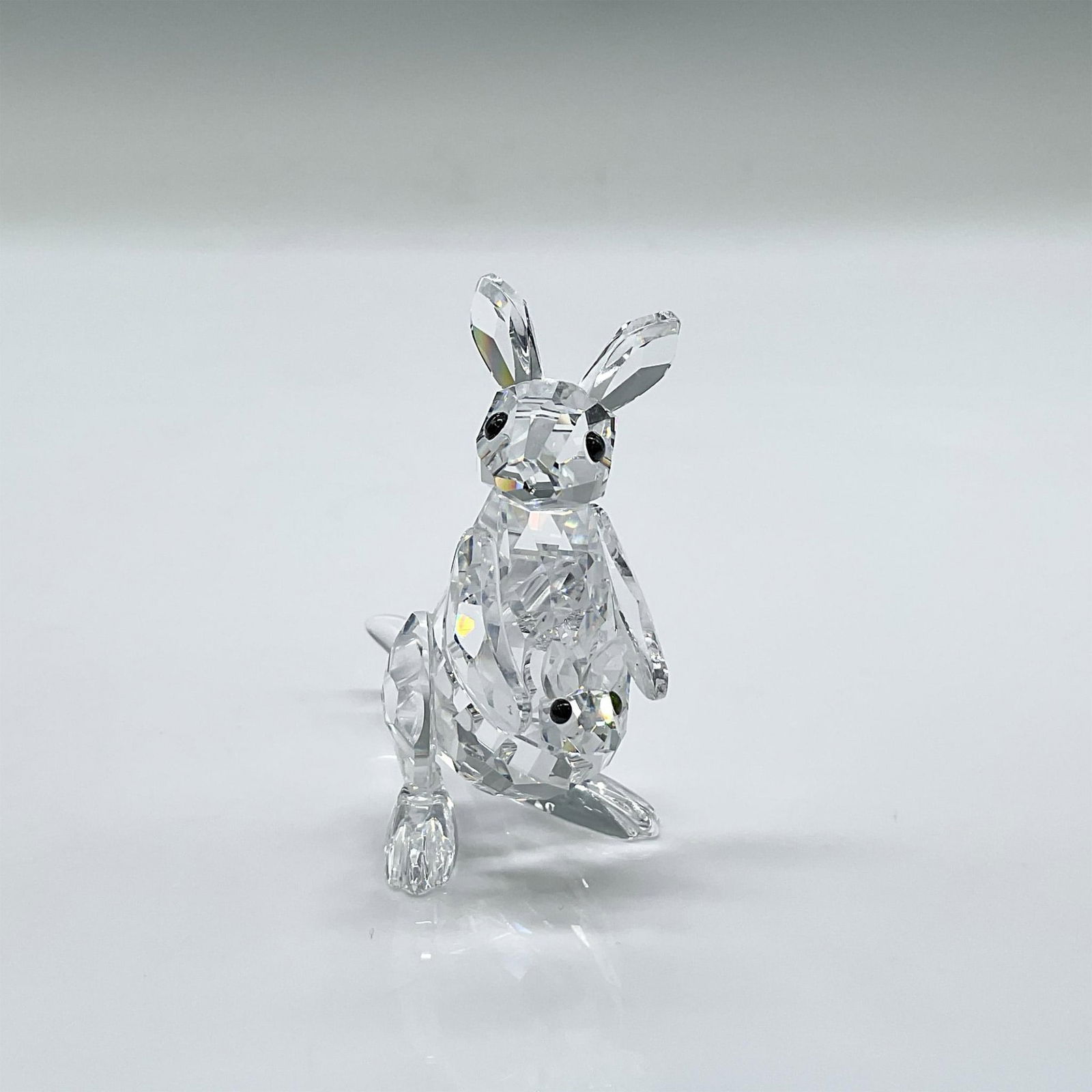 Swarovski Crystal Figurine, Kangaroo with Baby Joey (1 of 5)