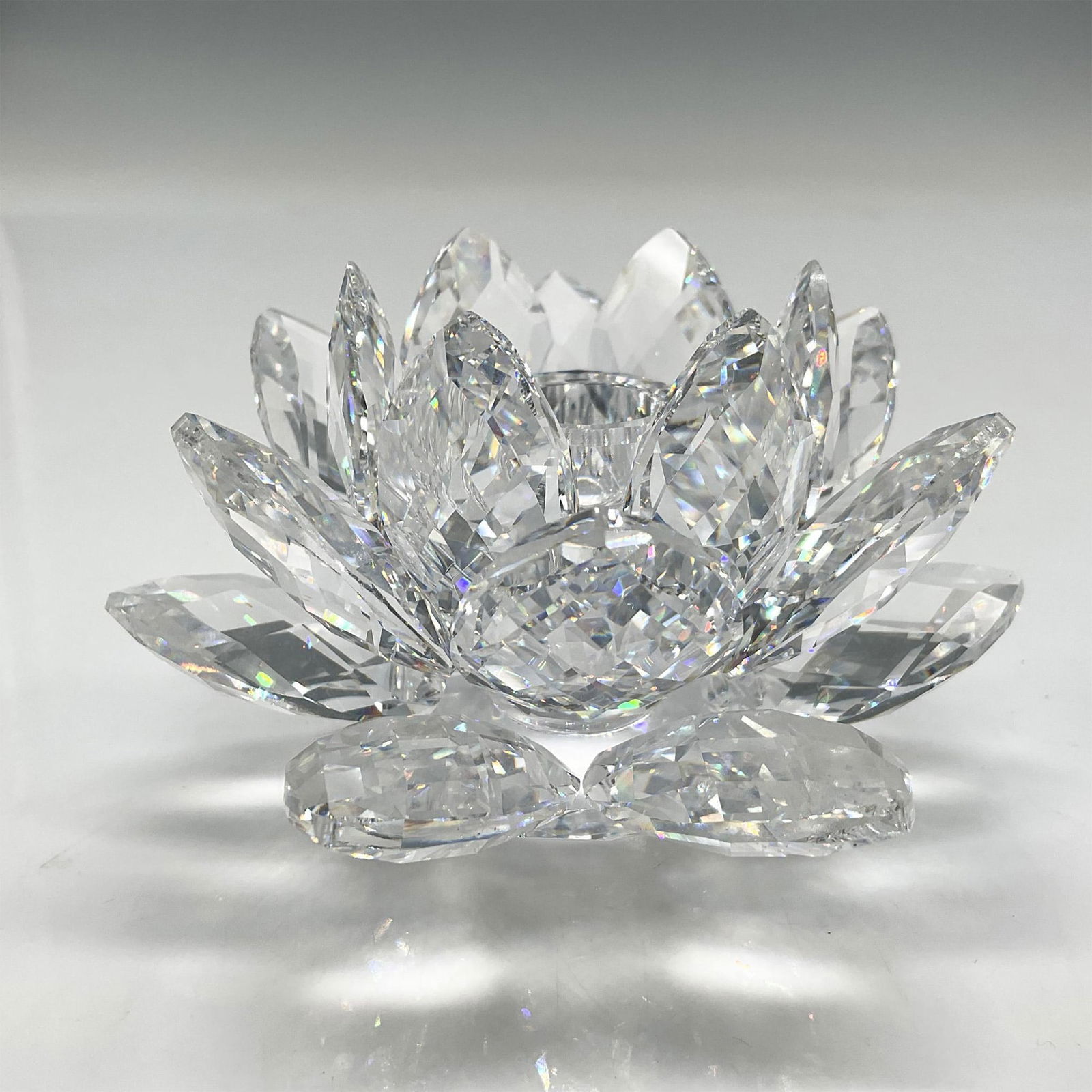 Swarovski Silver Crystal Candleholder, Medium Waterlily (1 of 4)