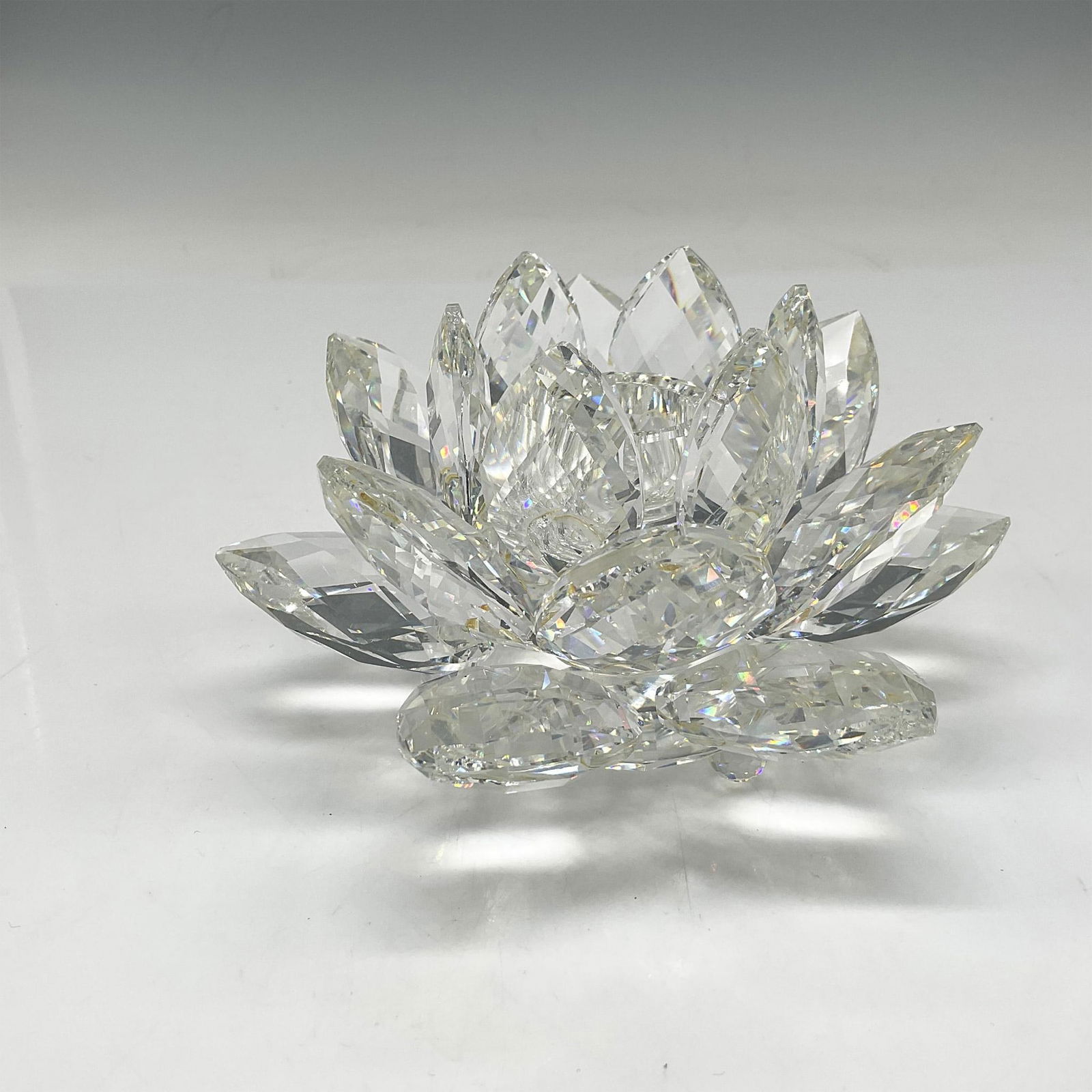 Swarovski Silver Crystal Candleholder, Large Water Lily (1 of 4)