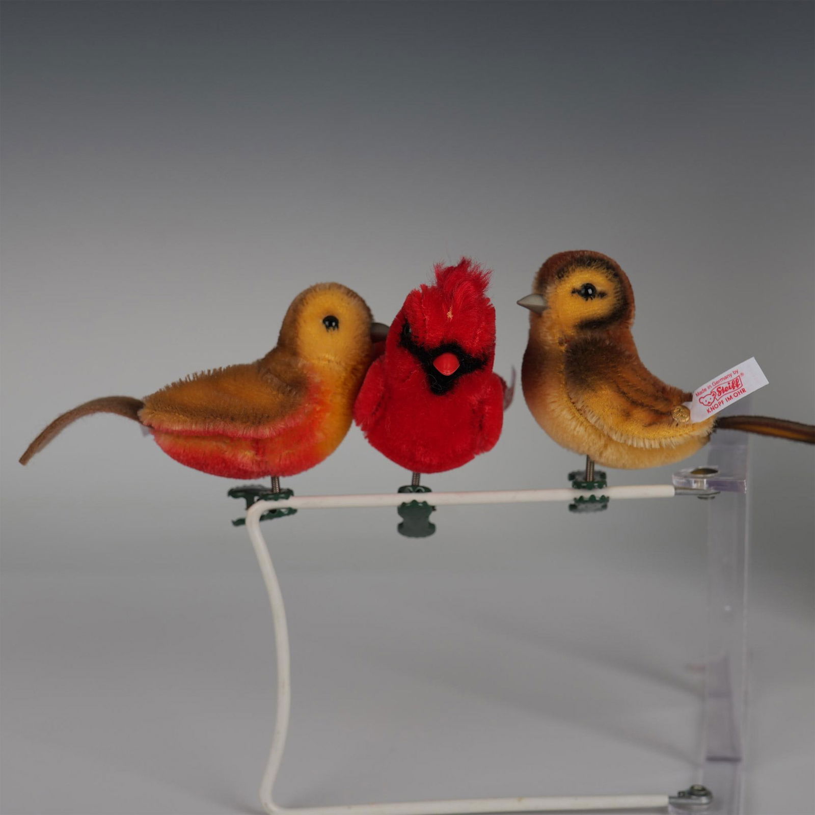 3pc Steiff Plush Bird Clip-On Ornaments (1 of 5)