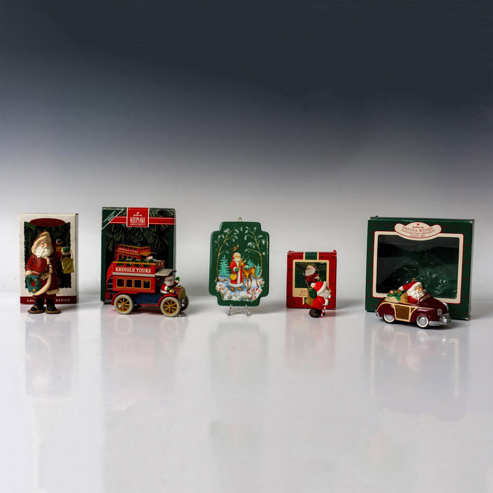 5pc Hallmark Santa Theme Holiday Ornaments (1 of 4)