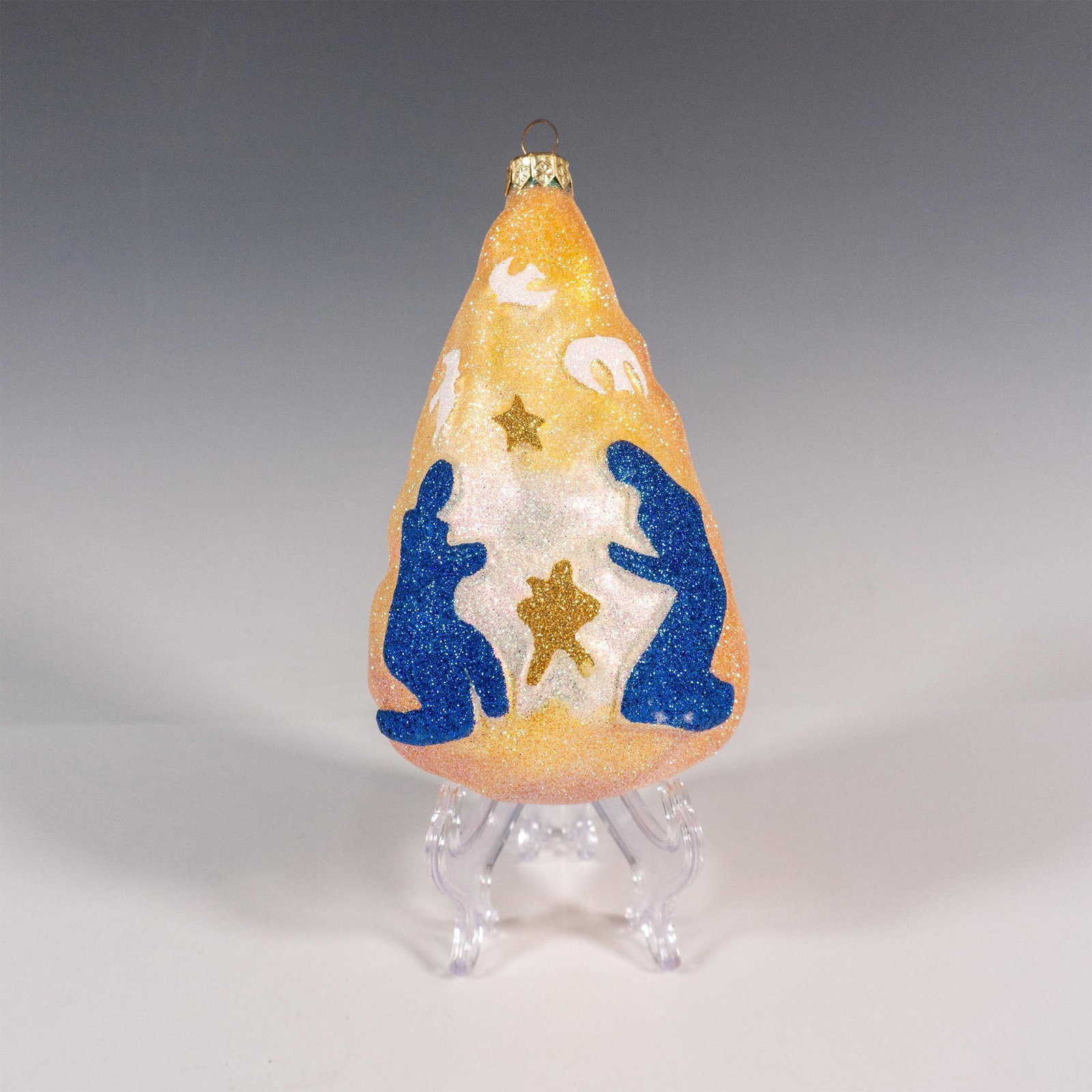 Patricia Breen Christmas Ornament, Henri's Tree Gold Glitter (1 of 2)