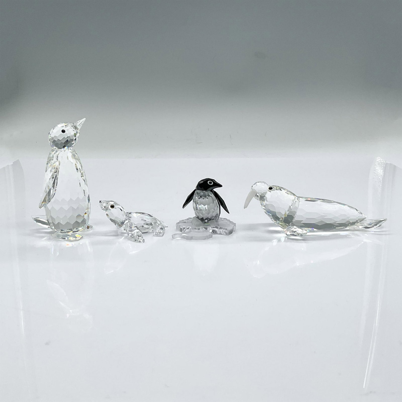 5pc Swarovski Crystal Figurines, Arctic Friends + Base (1 of 4)