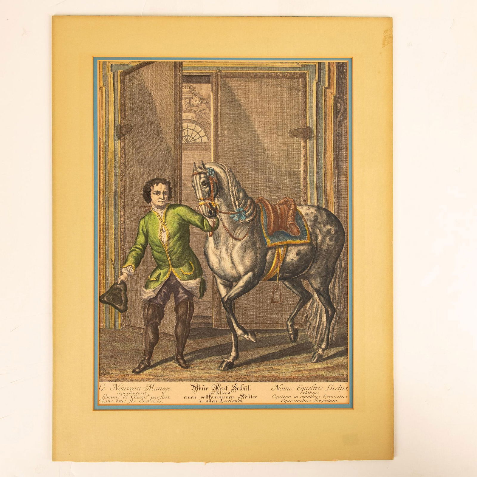J.E. Ridinger, 18th Century Hand-Colored Etching on Paper (1 of 4)